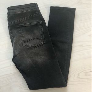 Asos Design Mid Rise Straight Leg Faded Black Wash Jeans W30 L30